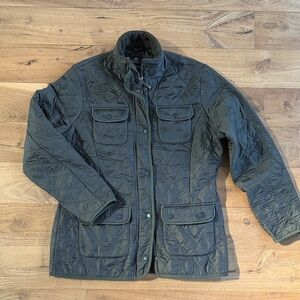 Barbour Quilted Military Jacket - Dark Green